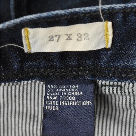 Y2K Madewell bootlegger bootcut dark blue cotton denim jeans low rise size 27 - Picture 5 of 7